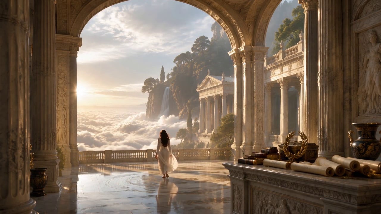 Greek temple in the sky