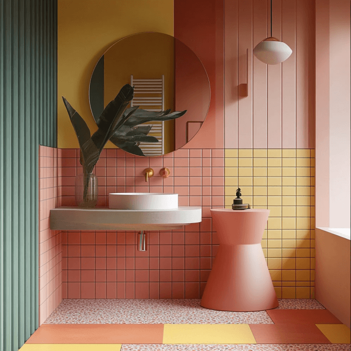 Modern Bathroom Photo to Soft Pen Sketch