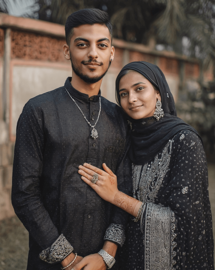 A mother and son photo in India on Mother's Day A mother and son photo in India on Mother's Day