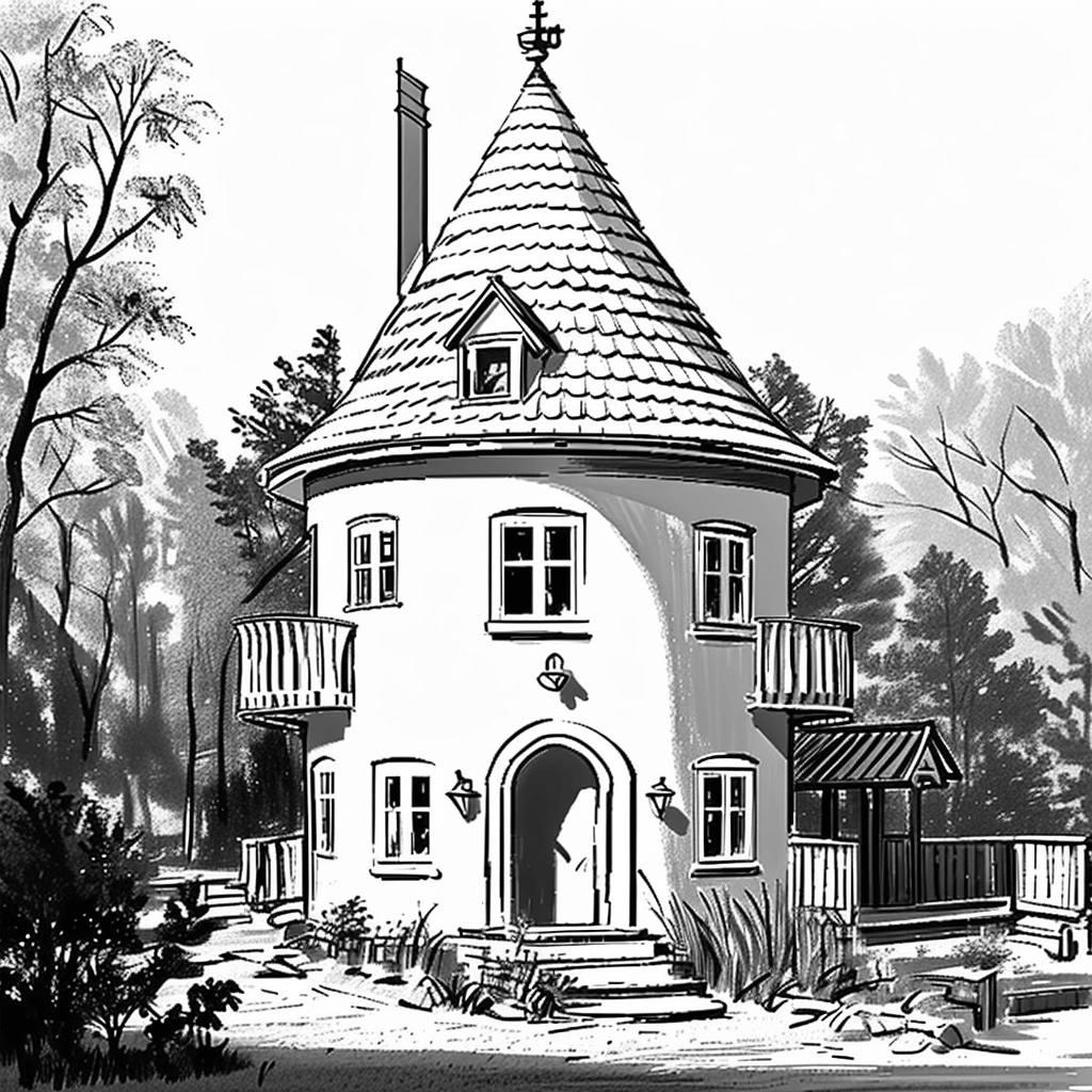 Moomin World Photo to Soft Pen Sketch
