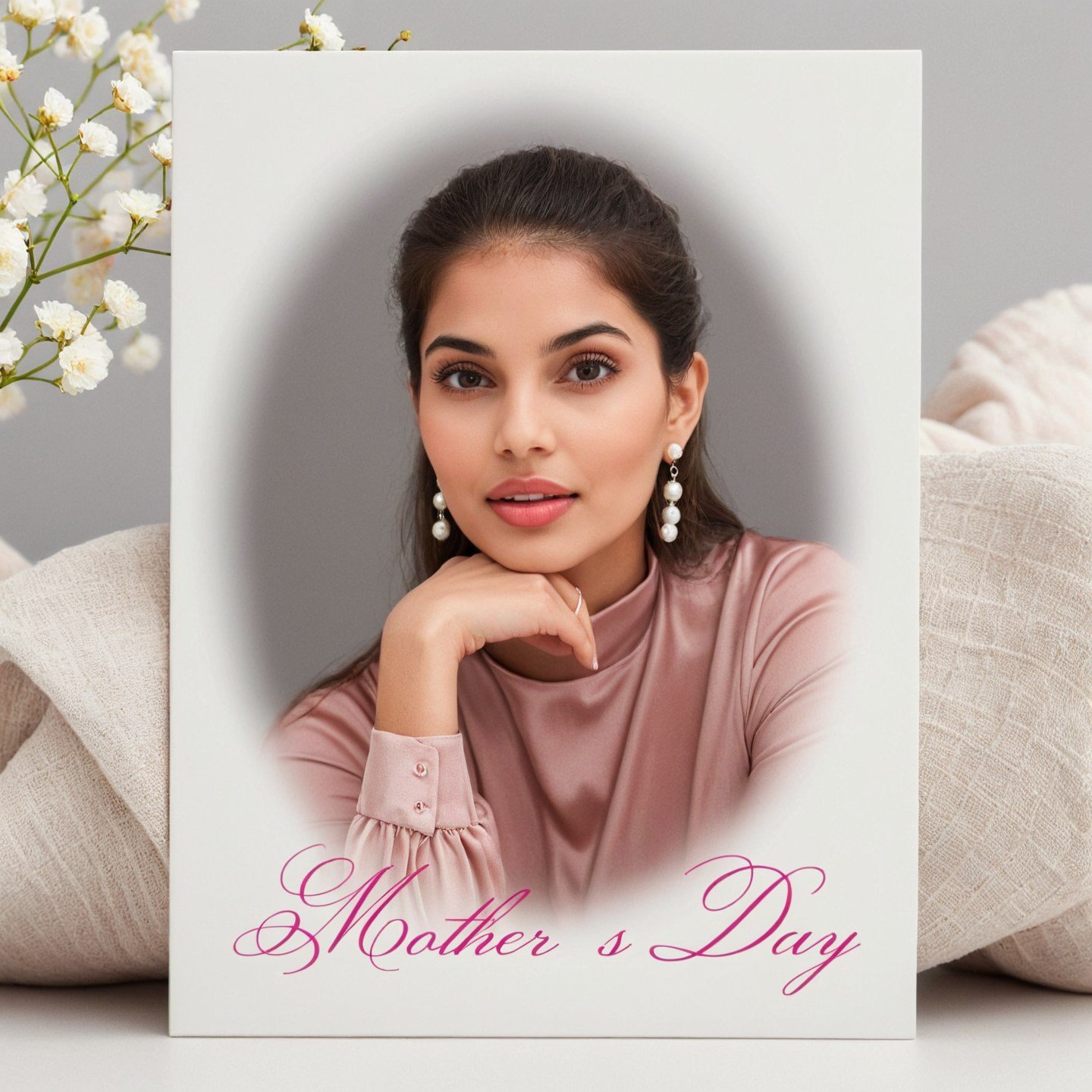 White Mother's Day Card White Mother's Day Card