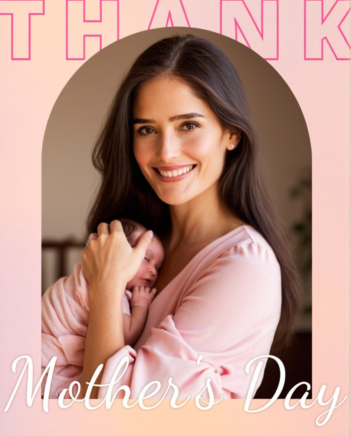 Pink Mother's Day Card Pink Mother's Day Card