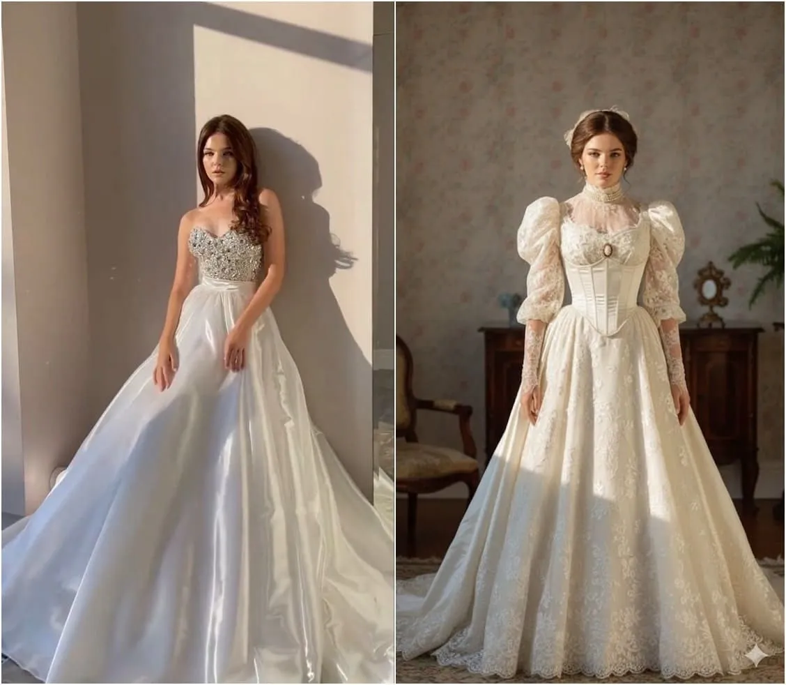 An image of a Cascadian vintage era gown generated by insMind