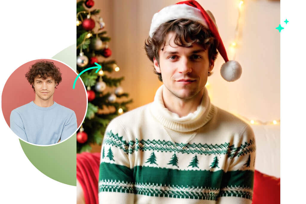 Get an Ugly Sweater Look with Our AI Christmas Photo Generator