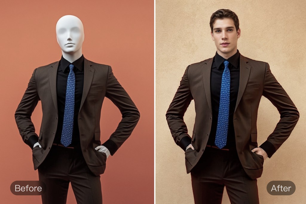 Turn Mannequins into Realistic AI Male Models