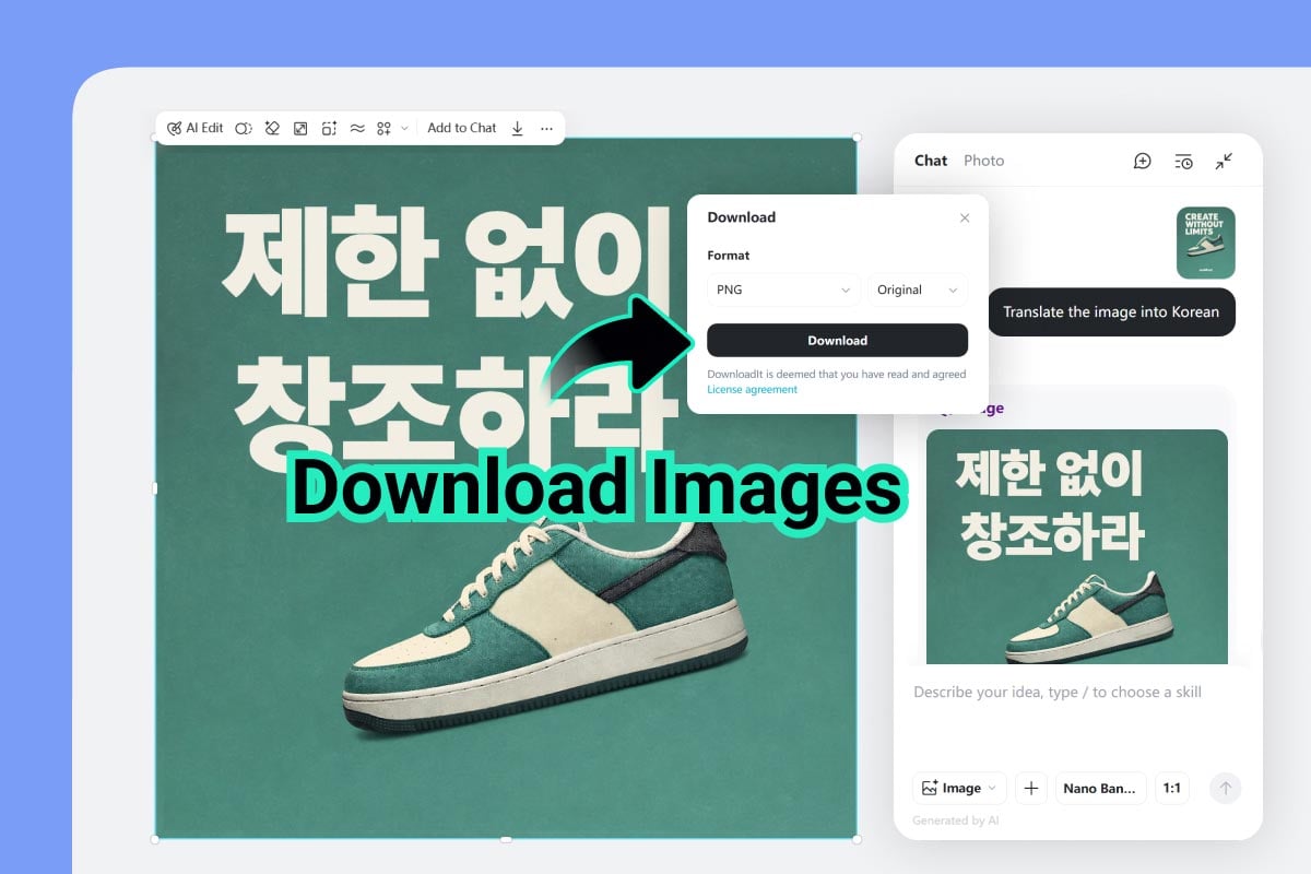 Step 4. Edit or Download the Translated Image