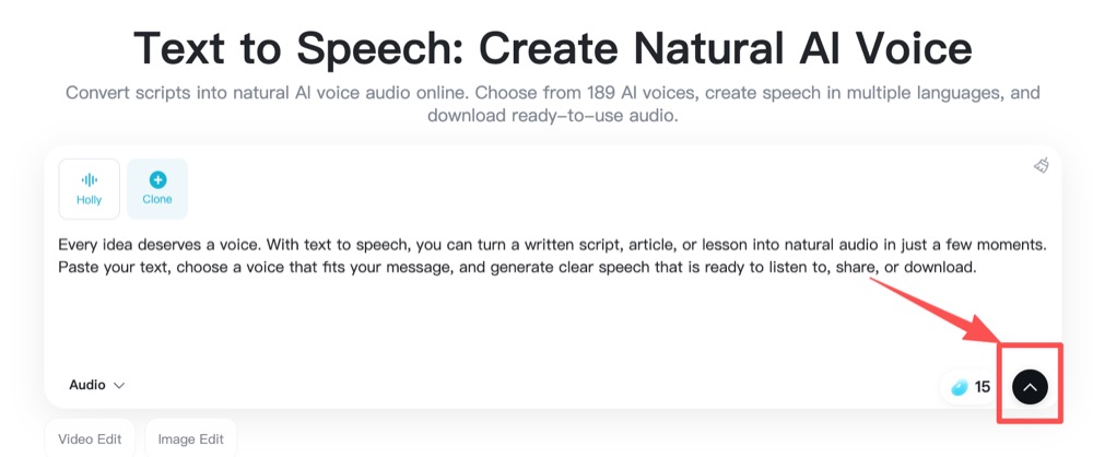 Preview Audio Generated audio preview workflow