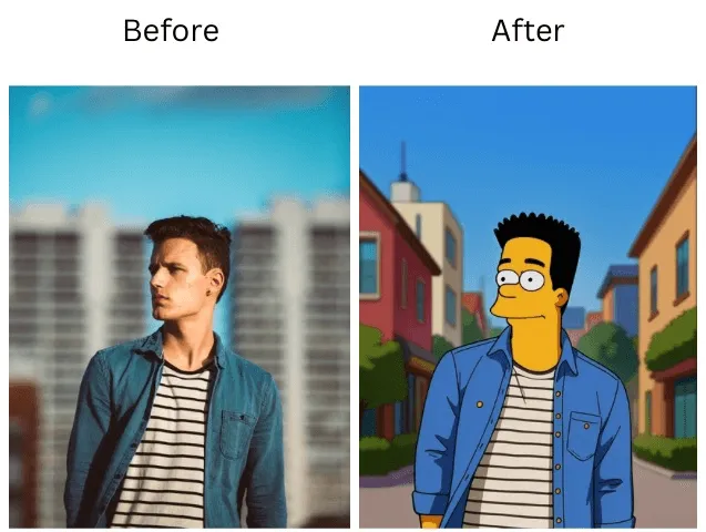 Create comedic Instagram and TikTok reels using personalized Simpsons avatars.