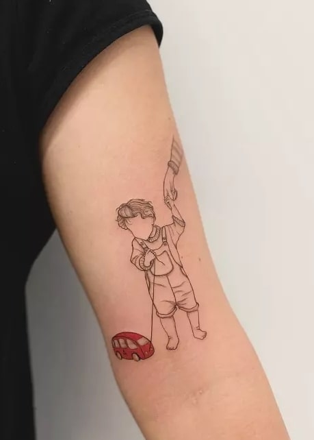 Tattoo of Your Child Walking