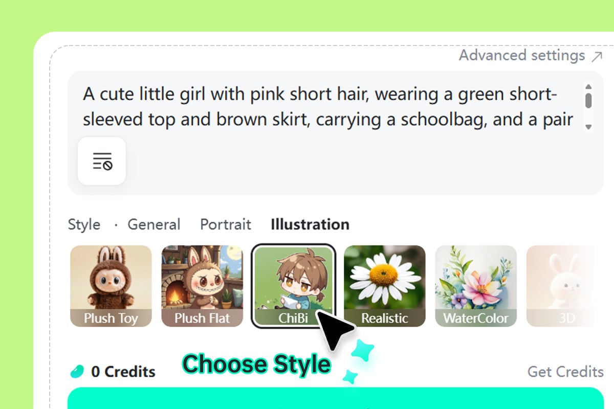 Step 2. Choose the "ChiBi" Style