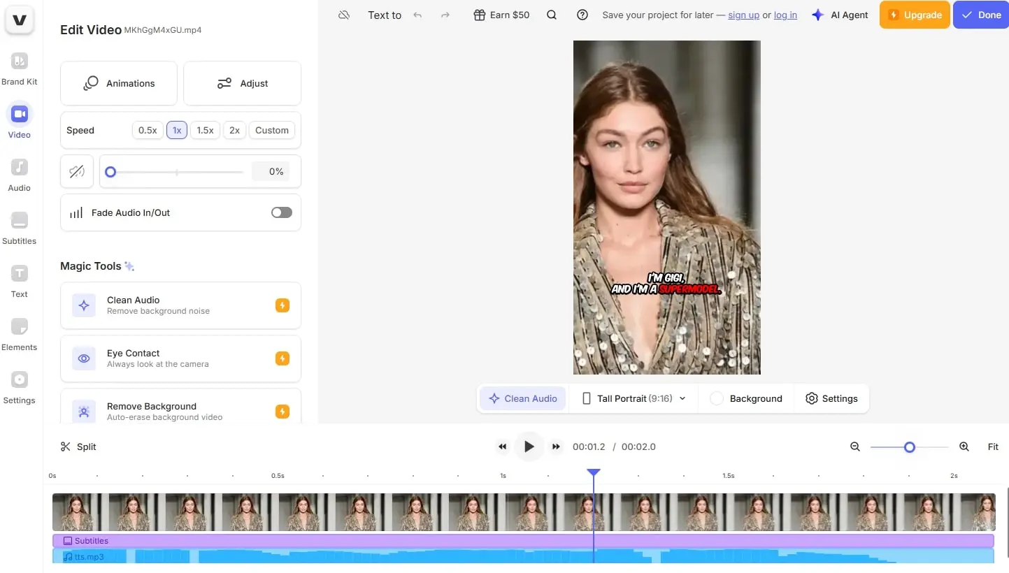 animate a photo by using veed io 