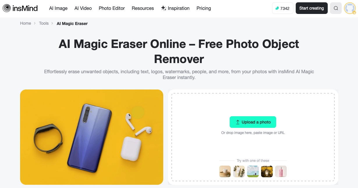 Instantly open the versatile magic eraser online on desktop and mobile browsers.