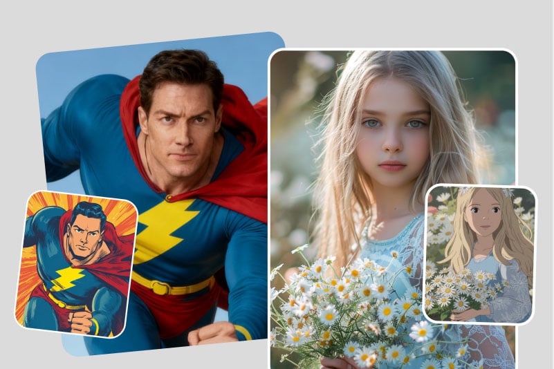 Cartoon Girl, Boy, or Kid to Realistic Cartoon Girl, Boy, or Kid to Realistic