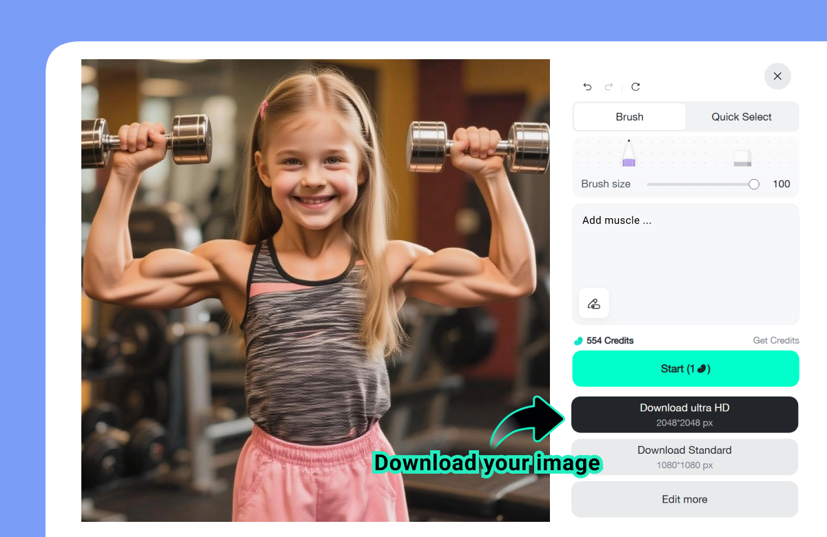 Step 4. Generate Muscles with AI