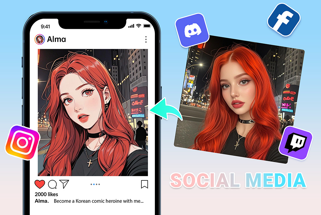 Go Viral on Social Media with Korean Webtoon Style Posts