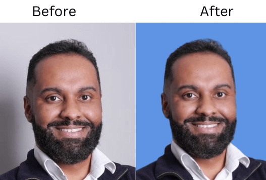 Quickly replace image backgrounds for official ID documents like passports, visas, or licenses.