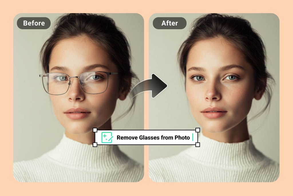 AI Glasses Remover: Erase Glasses from Photos Online
