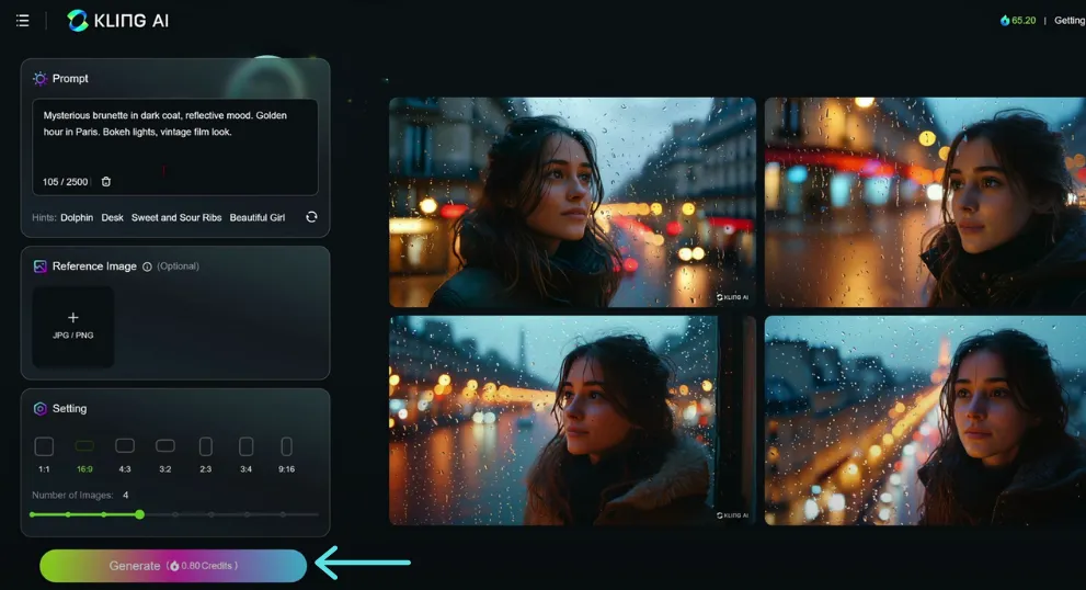 Kling AI Video Generator Interface Discover the Kling AI interface for creating AI-generated videos.