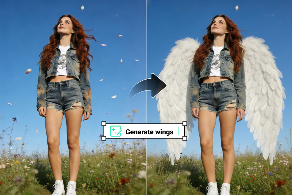 Add Angel Wings to Photo with AI