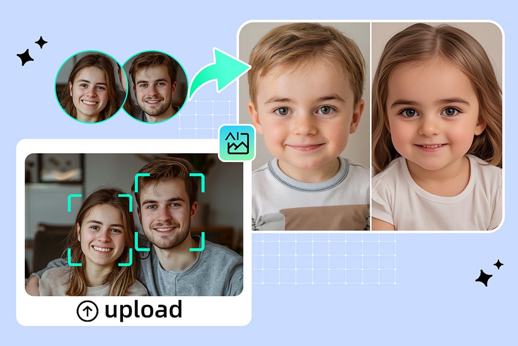 Generate an Ultra-Realistic Baby Face by Merging You and Your Partner's Features