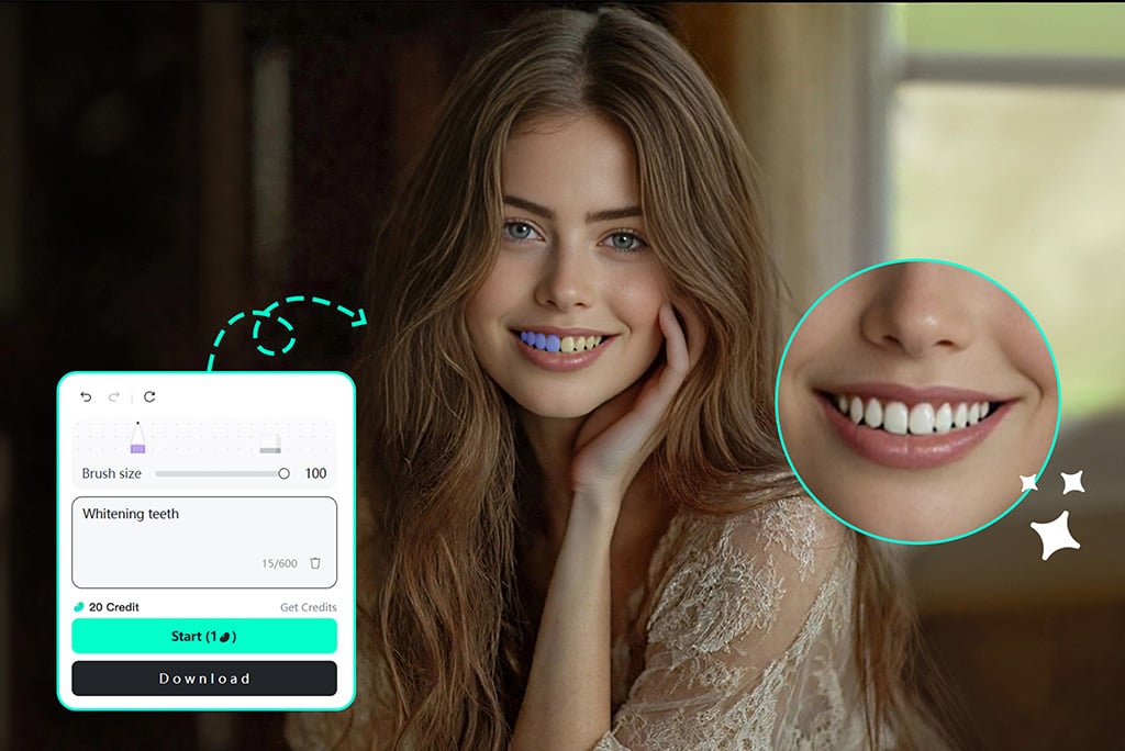 Whiten Teeth in Photo Automatically with One Click