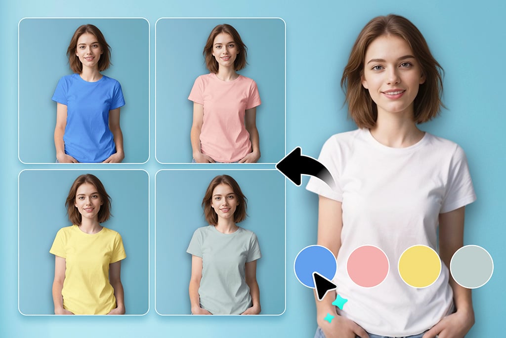Cambiar color de ropa con IA – cambiar color de ropa en fotos online gratis