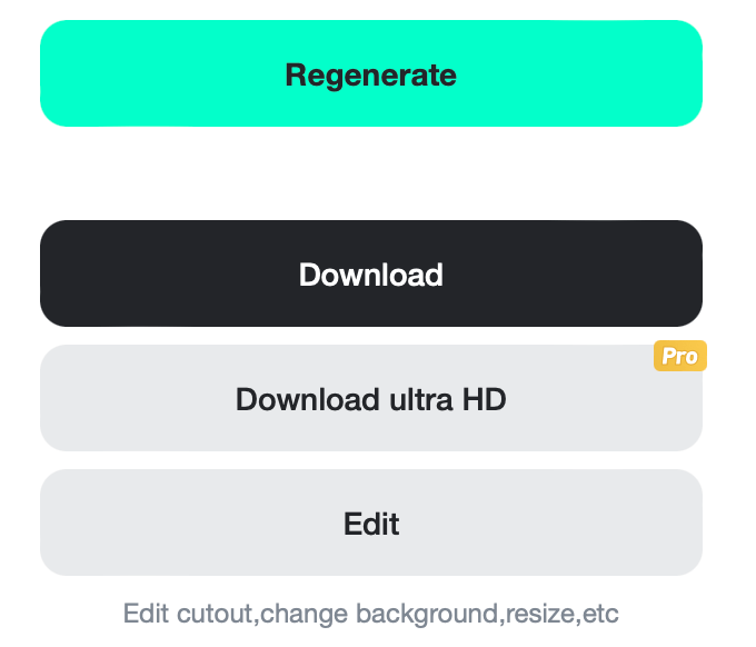 Downloading an edited photo using insMind