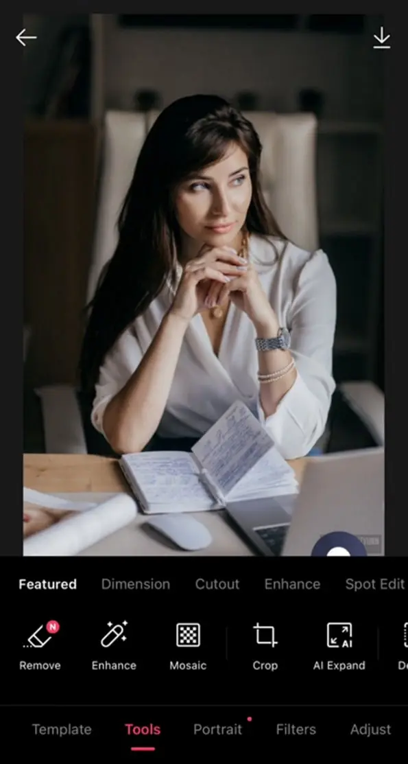 Screenshot of the Workspace of Epic APP in the phone