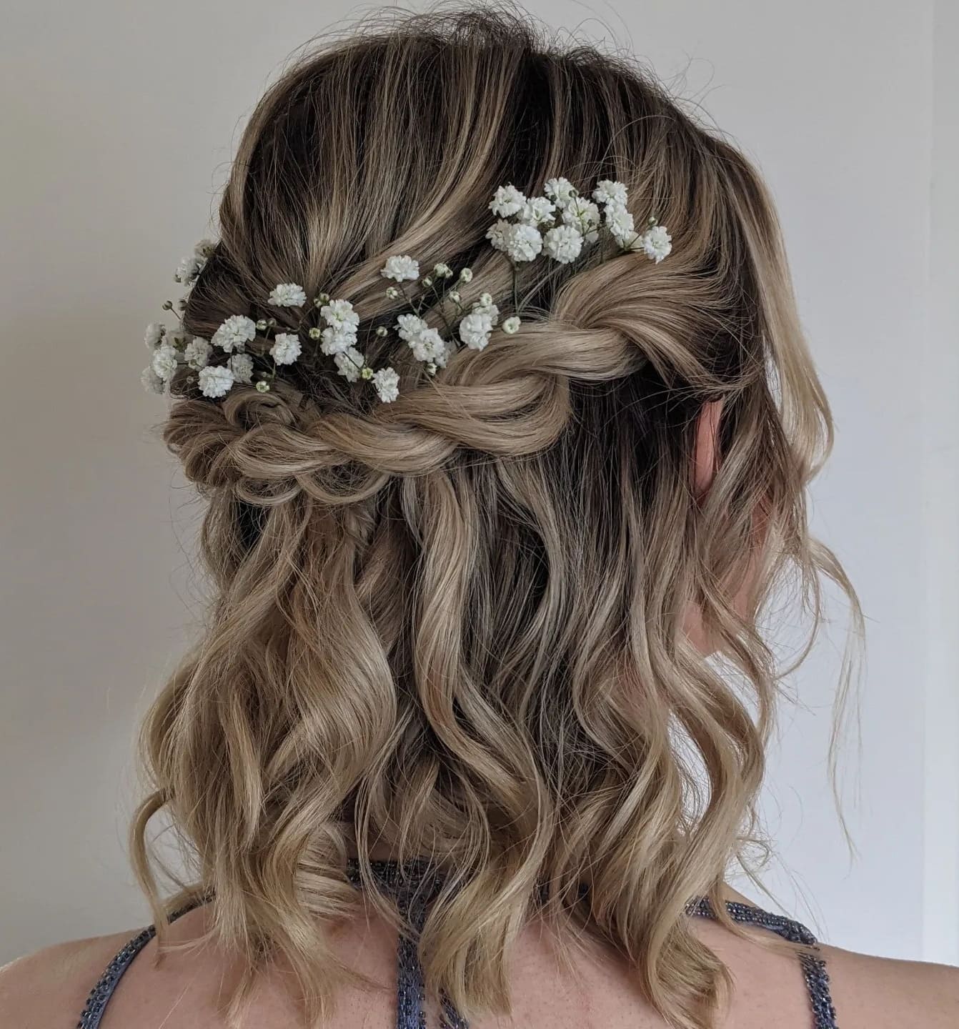 prom hairstyles: romantic half updo with braids