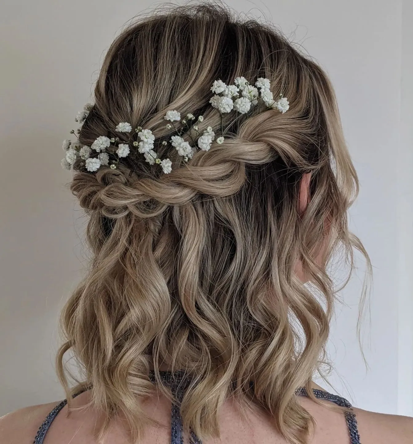 prom hairstyles: romantic half updo with braids