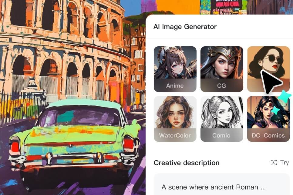 Explore Artistic Diversity with Our AI Art Generator 