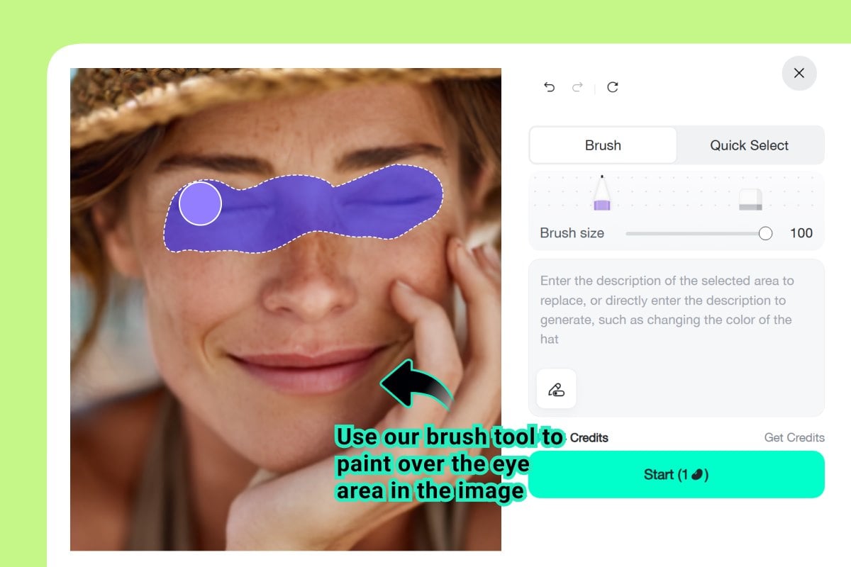 Select the Eye Area Select the Eye Area