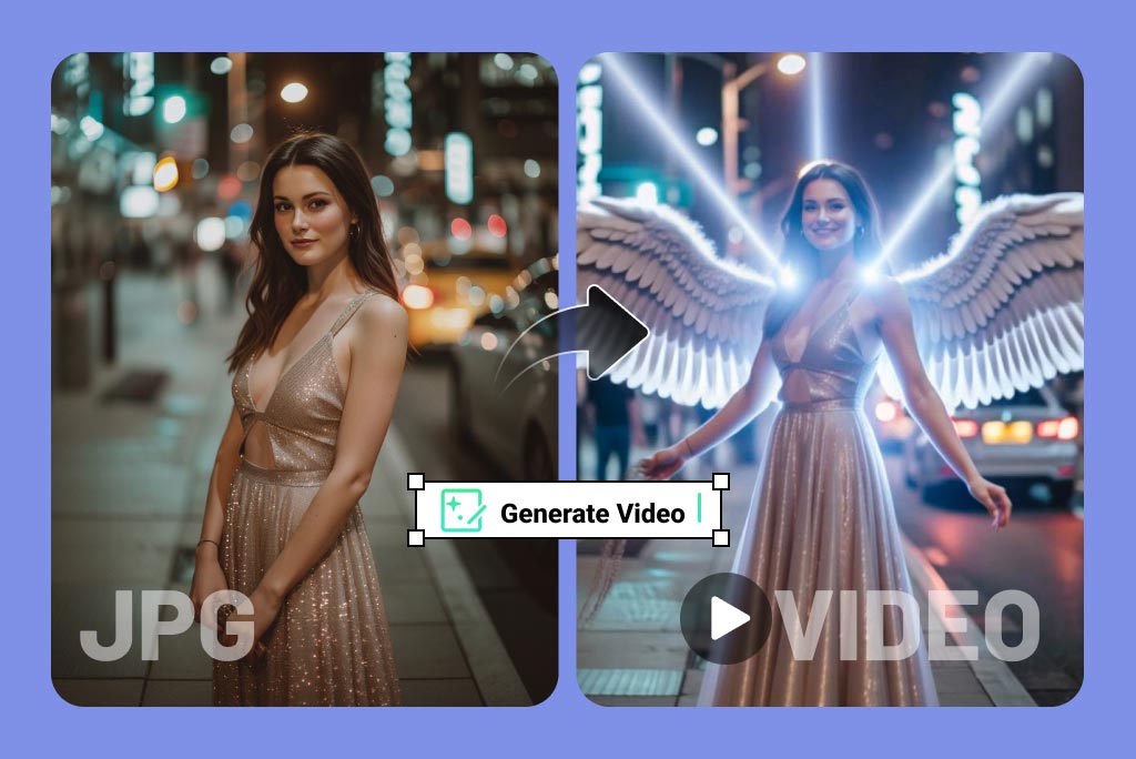 Create Fantasy-Inspired Angel Wings Videos from photos