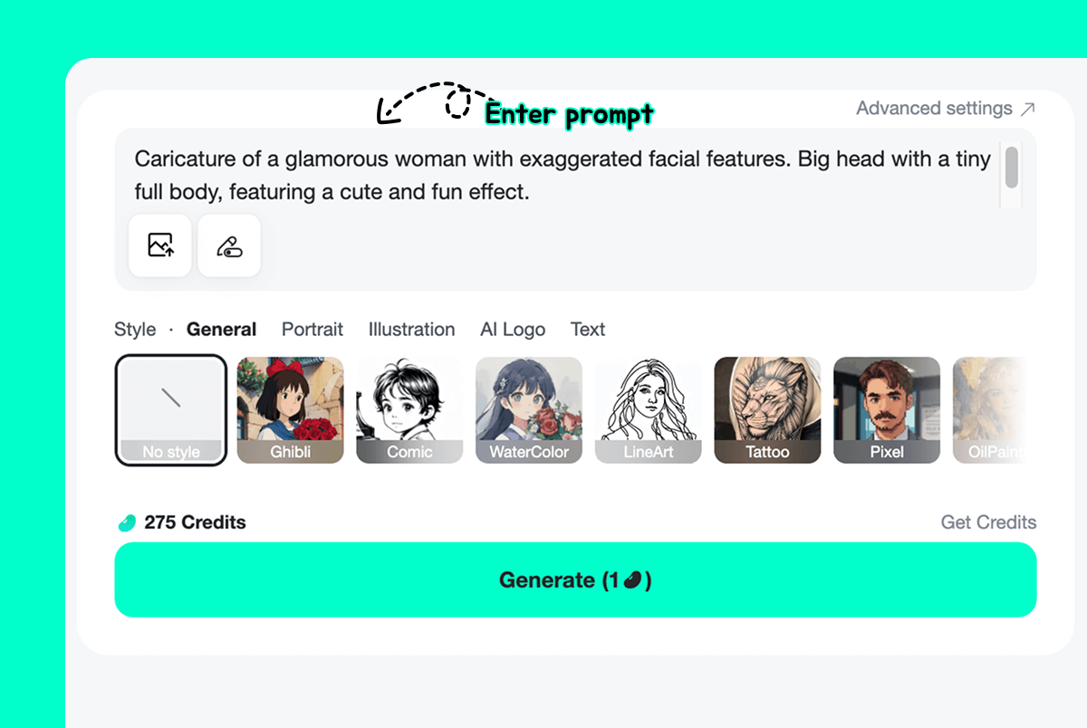 Step 1. Enter Your Prompt Step 1. Enter Your Prompt