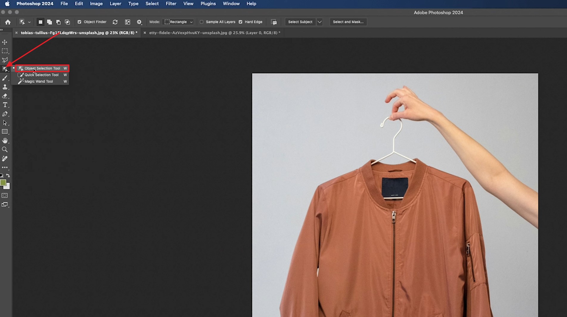 Navigate Object Selection Pick Clothes Section