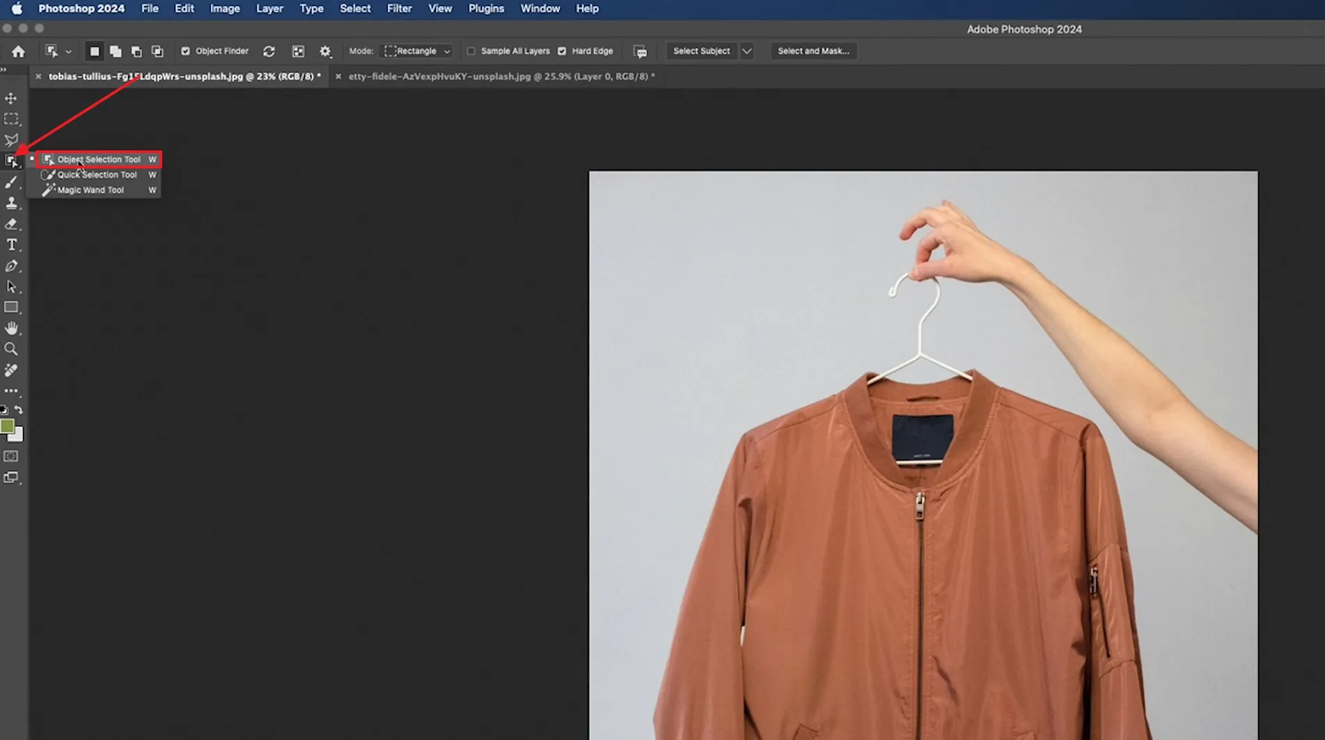 Navigate Object Selection Pick Clothes Section
