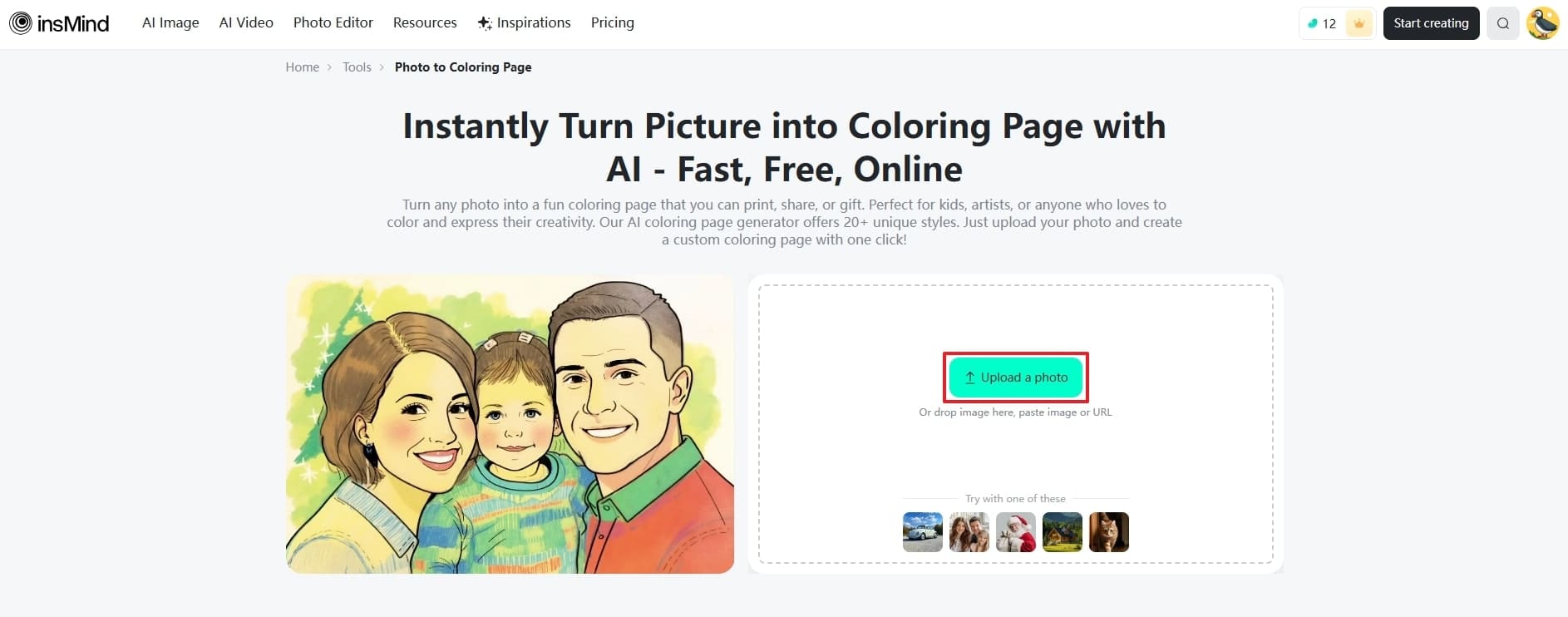 Access insMind And Upload Image