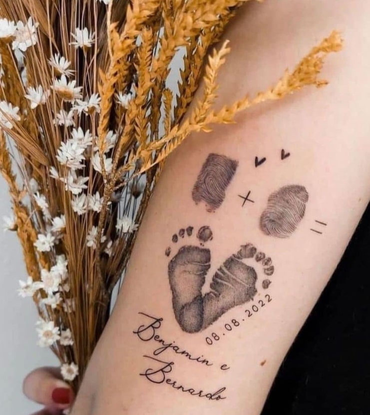Baby Footprint Tattoo Idea