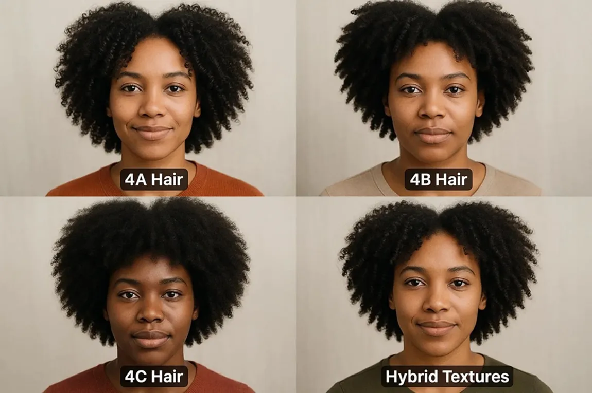 Explore various Afro hairstyles for women, from 4A to 4C textures, celebrating natural beauty and unique curls.