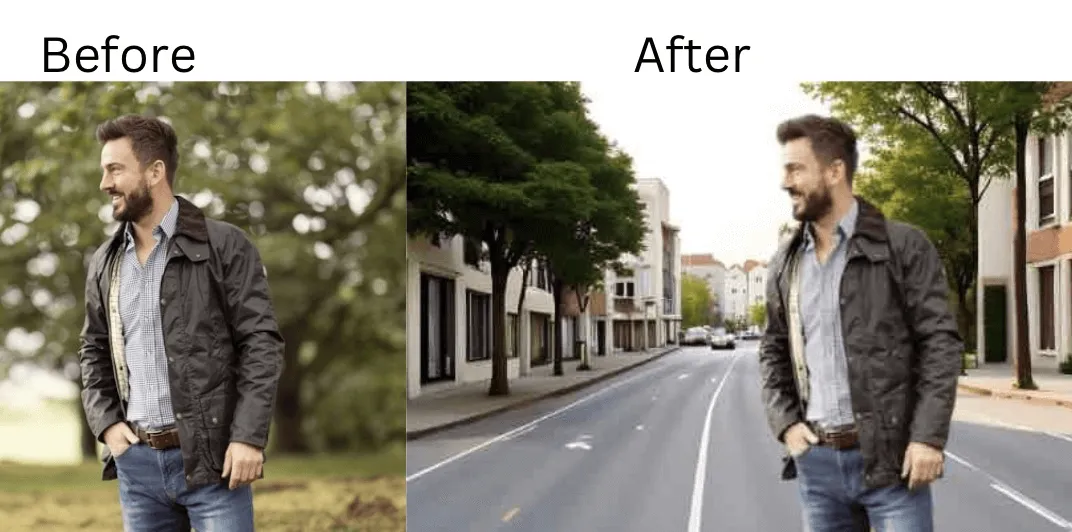 Expand photo frames and add aesthetic AI backgrounds perfect for creators and influencers.