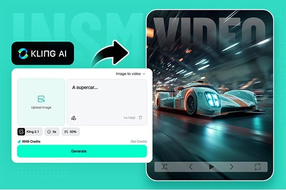 Gerador de Vídeo com IA Kling: Crie Vídeos Online Grátis | insMind