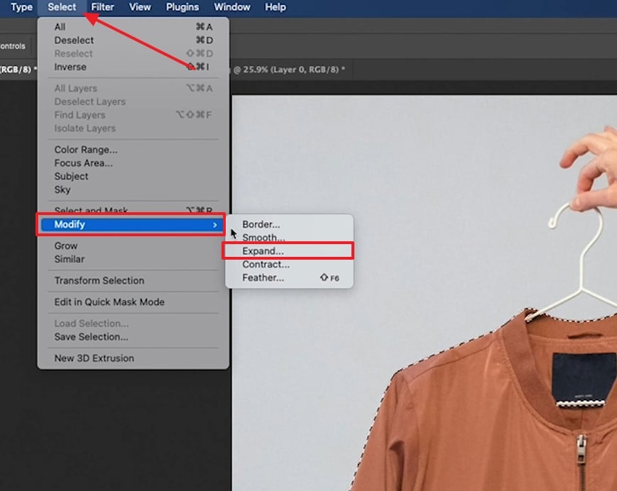 Remove Fringing Modify Expand Feature