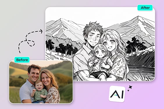 Photo to Outline Drawing Online with AI for Free | insMind