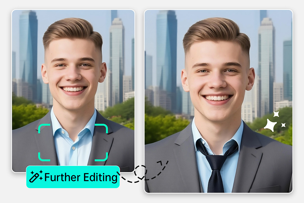 Further Customize Your Suit Photo with Advanced Tools Further Customize Your Suit Photo with Advanced Tools