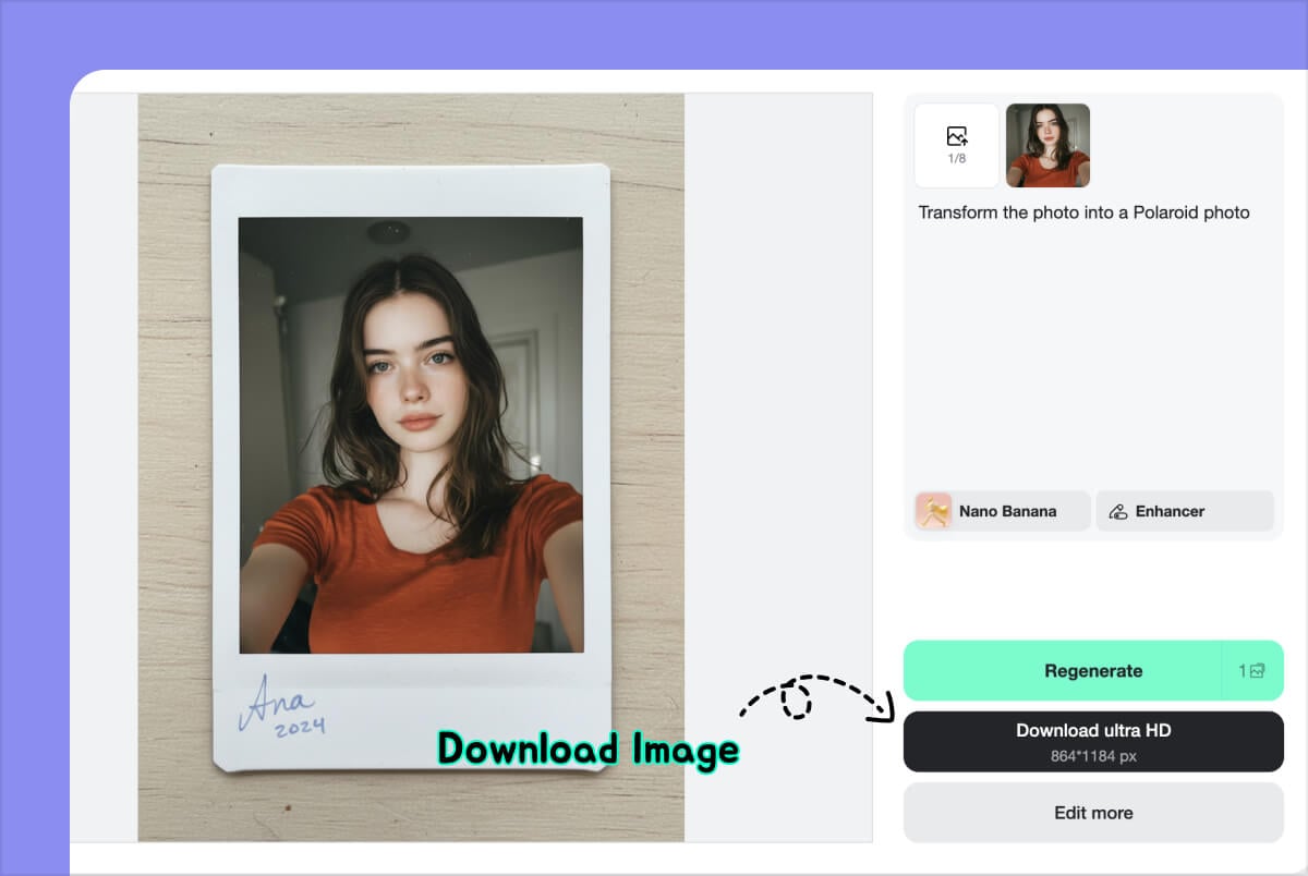 Step 3: Generate a Polaroid photo