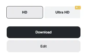 Downloading an edited photo using insMind