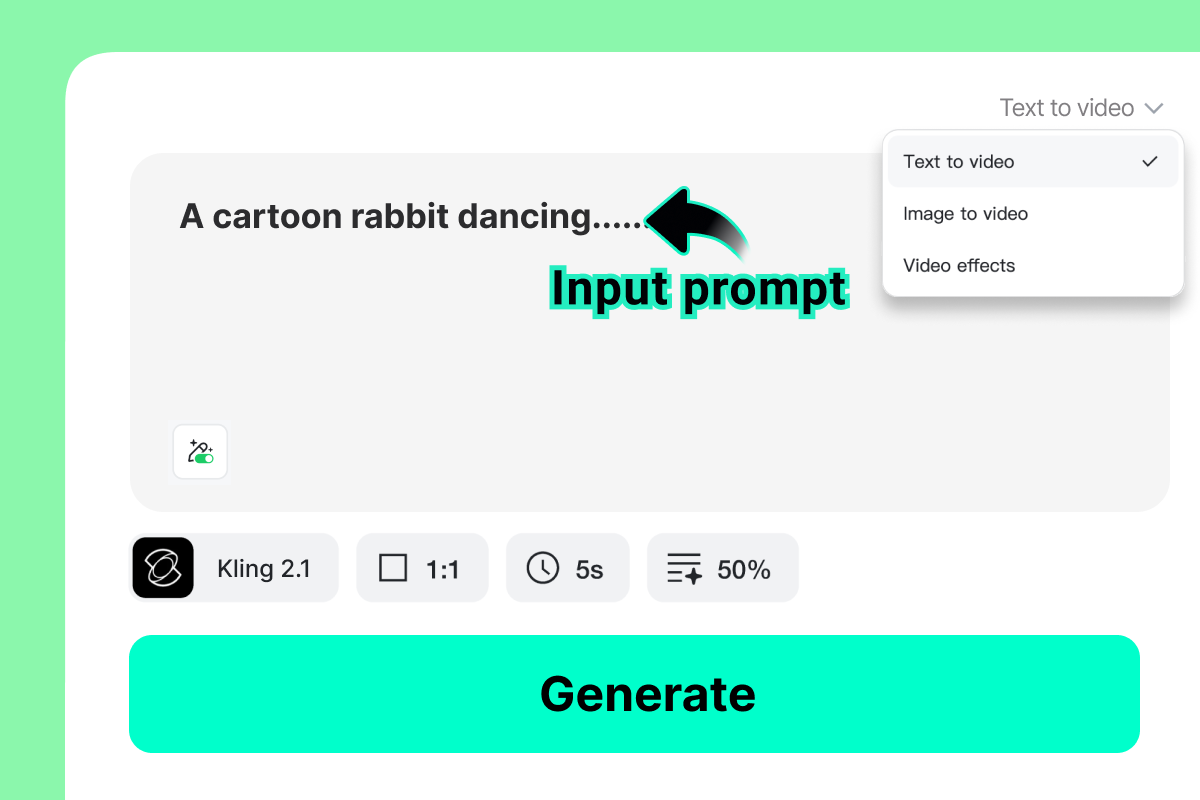 Step 1: Enter a Prompt or Upload an Image