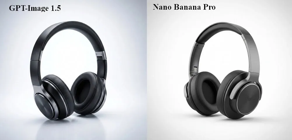 Nano Banana Pro vs GPT Image 1.5 in product mockup Nano Banana Pro vs GPT Image 1.5 in product mockup
