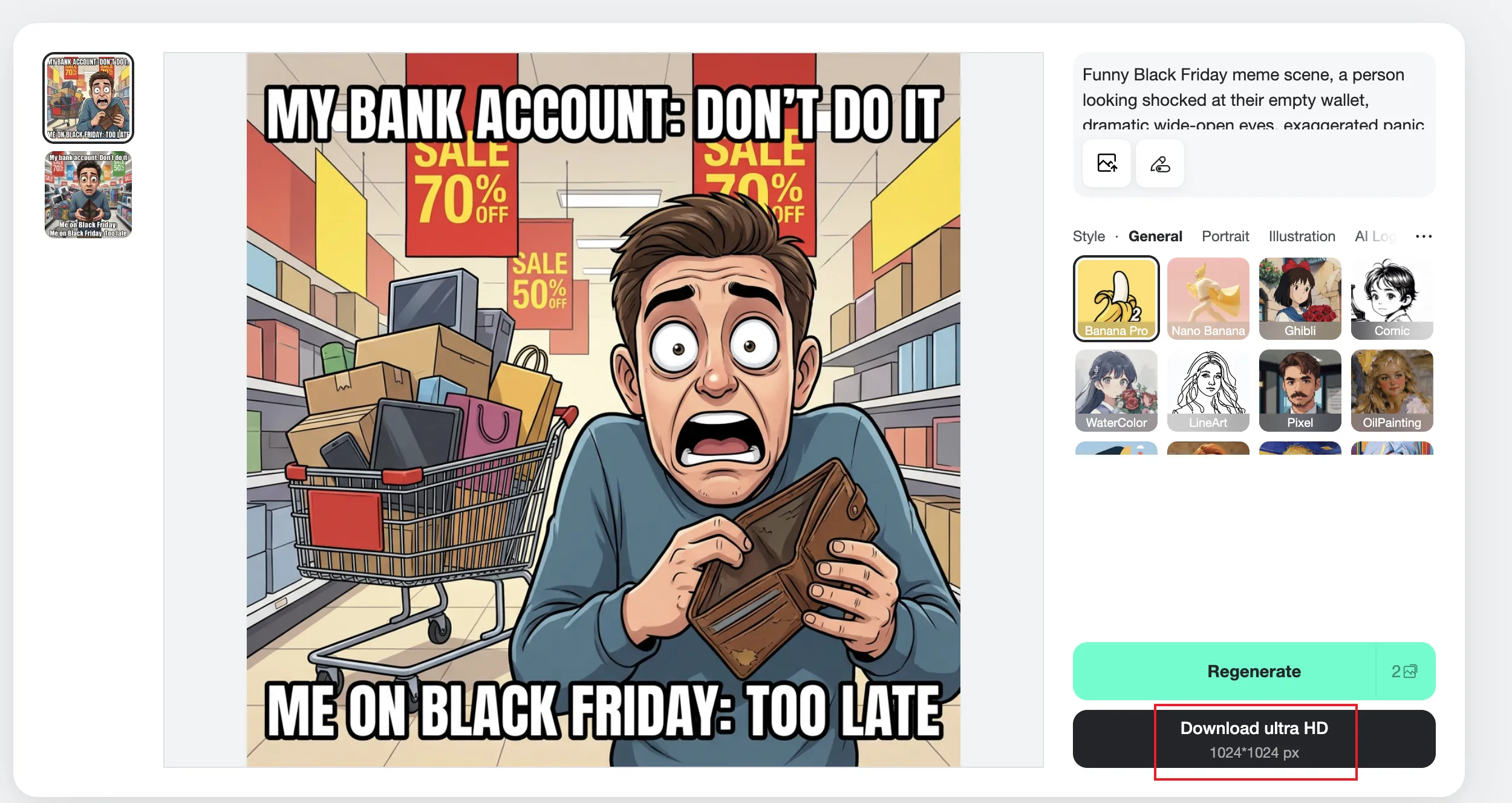downloading and sharing black friday meme