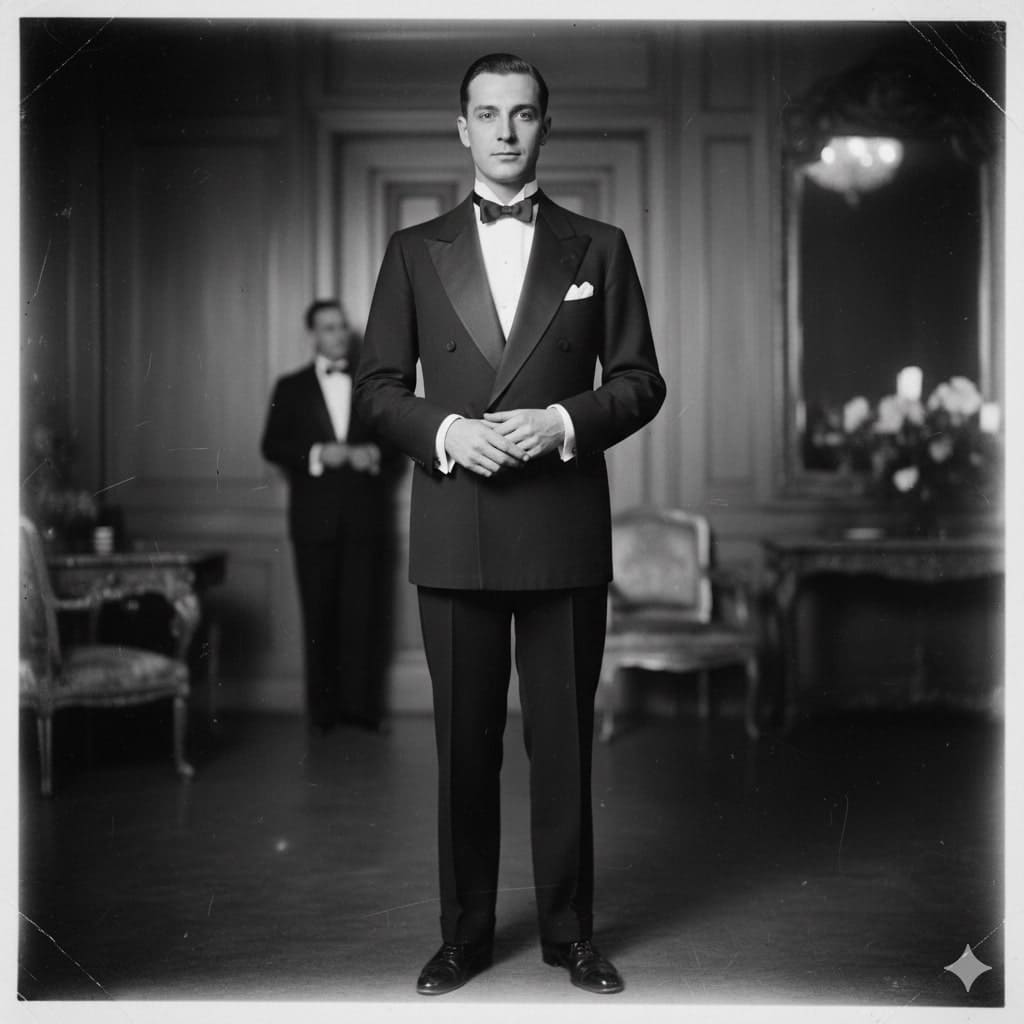 retro image of a suited man